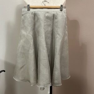 VINTAGE Banana Republic Silk Chiffon Dotted Swing Circle Skater Skirt size 4